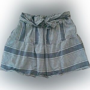 Girls Skirt Size Small Blue and White Stripes